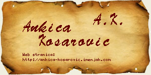 Ankica Košarović vizit kartica